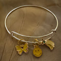 Golden Butterfly & Sunshine Charm Bangle