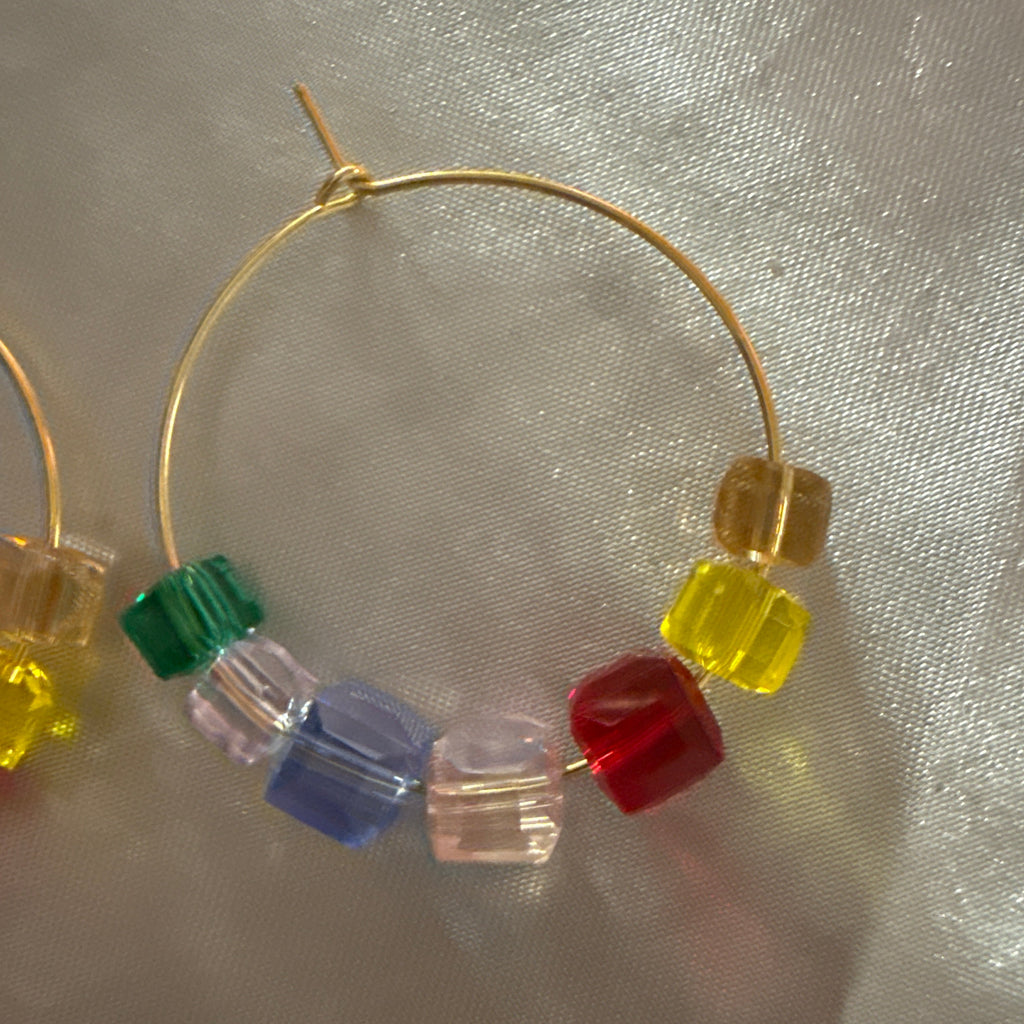 Color Block Hoop Earrings