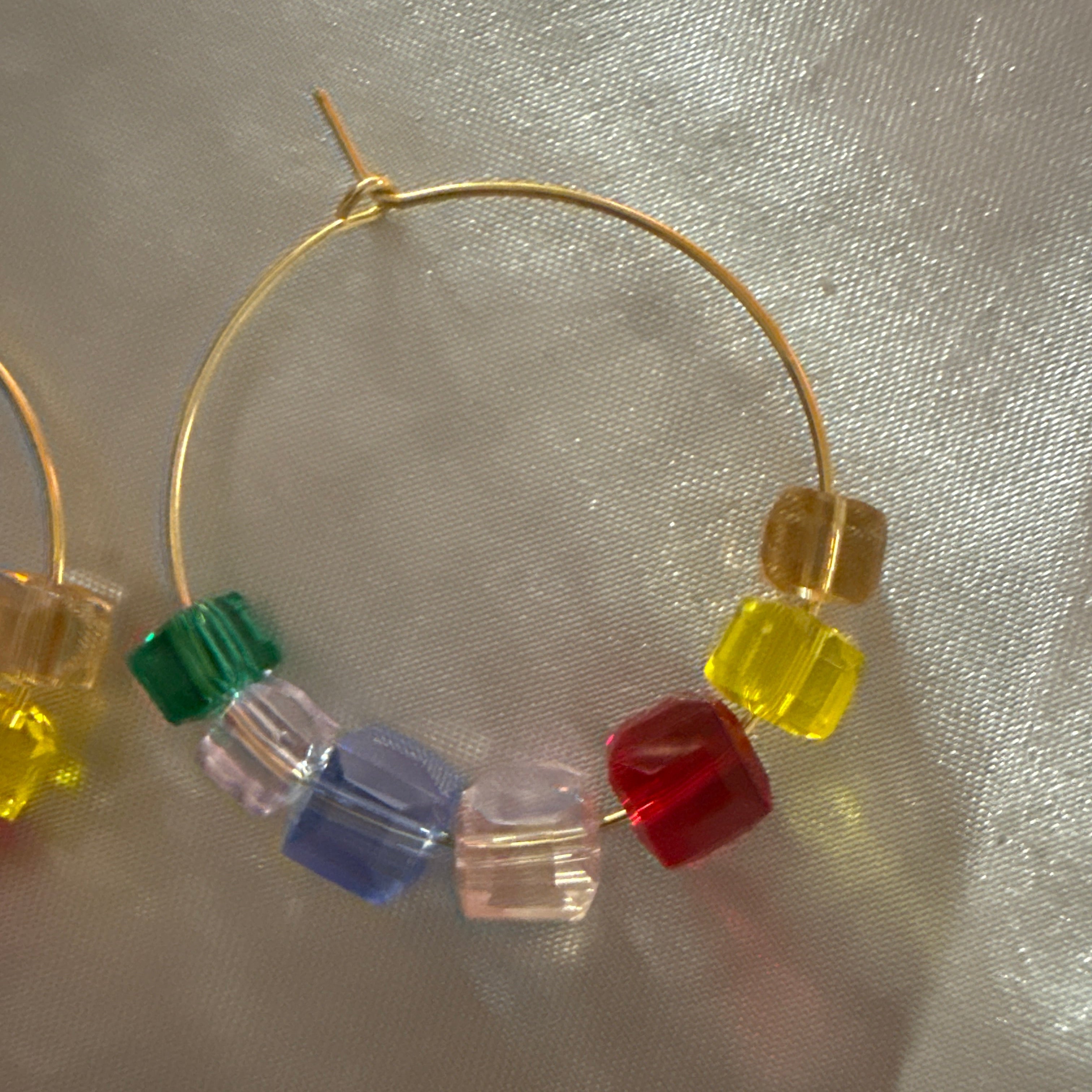 Color Block Hoop Earrings