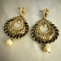 Midnight Pearl Statement Earrings