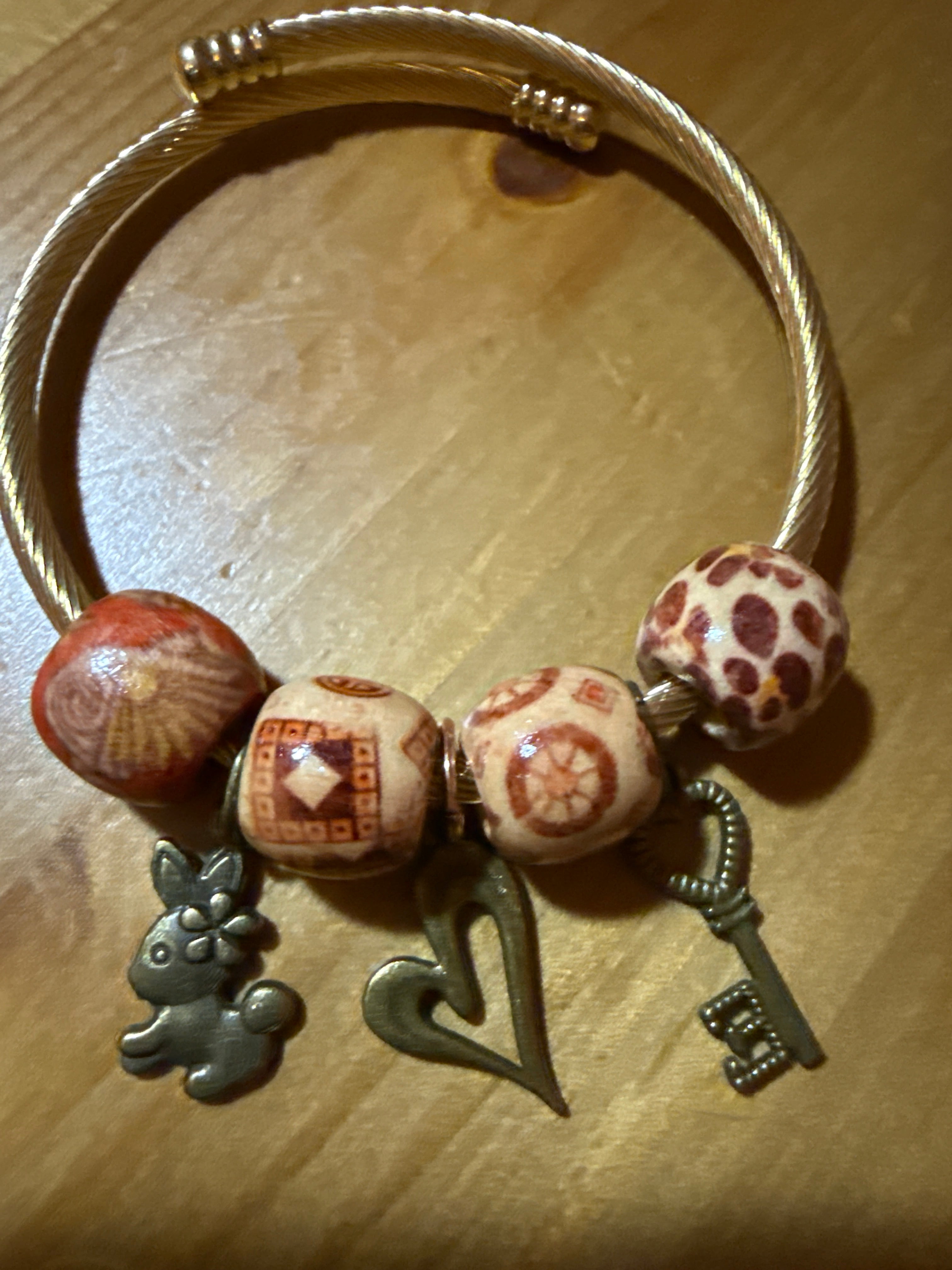 Rustic Story Charm Bangle