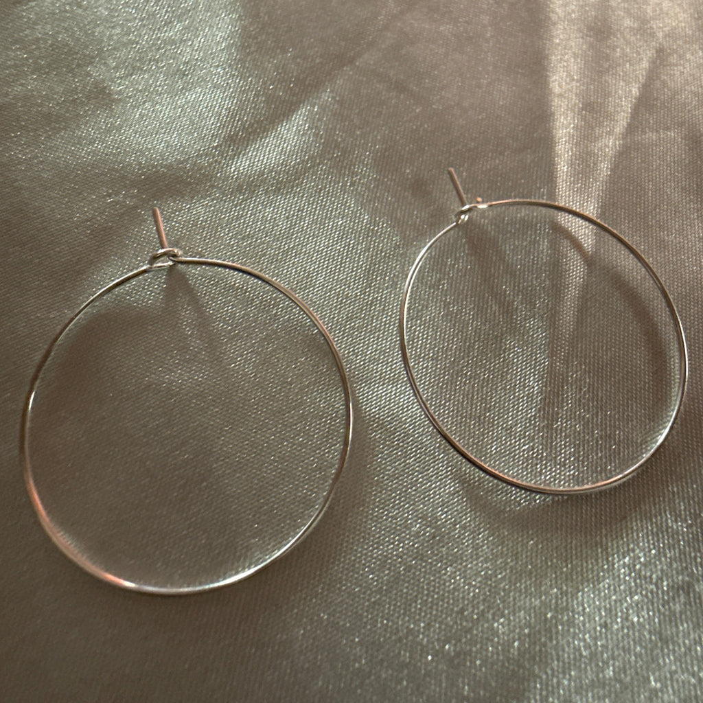 Minimalist Silver Hoop Earrings