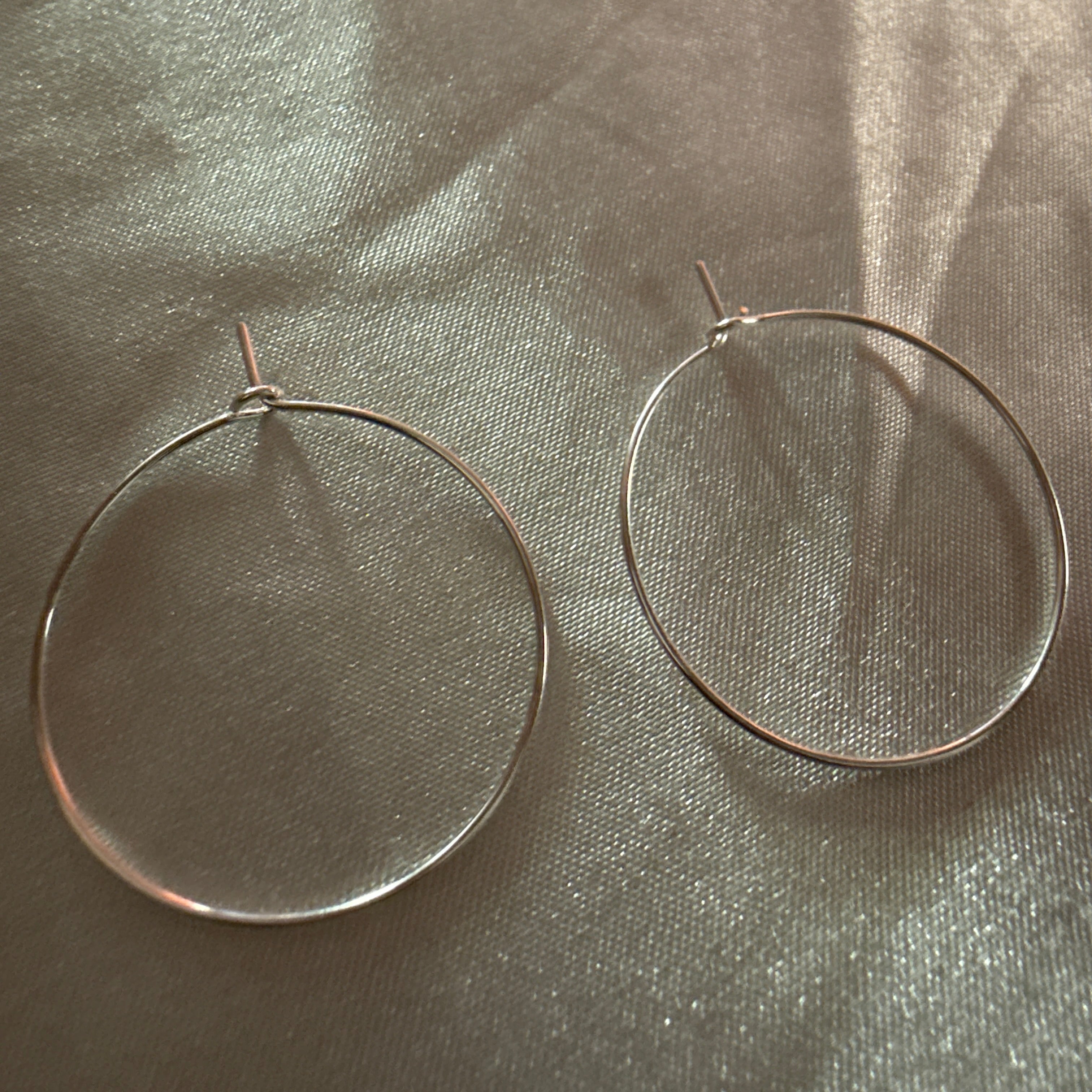 Minimalist Silver Hoop Earrings