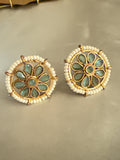 Turquoise Bloom Stud Earrings