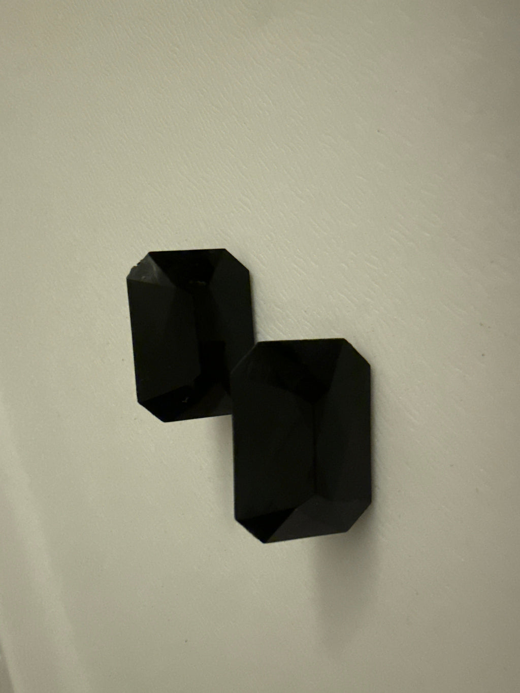 Geometric Black Stud Earrings