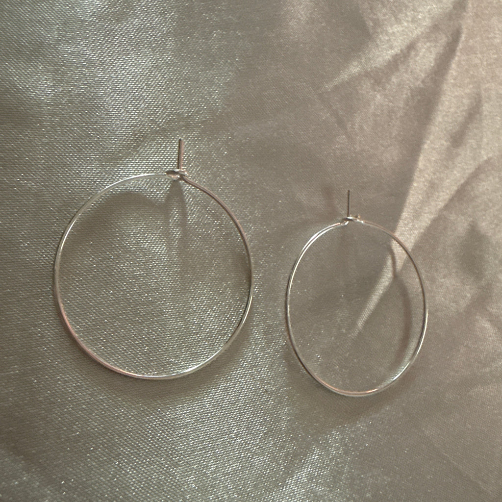 Minimalist Silver Hoop Earrings