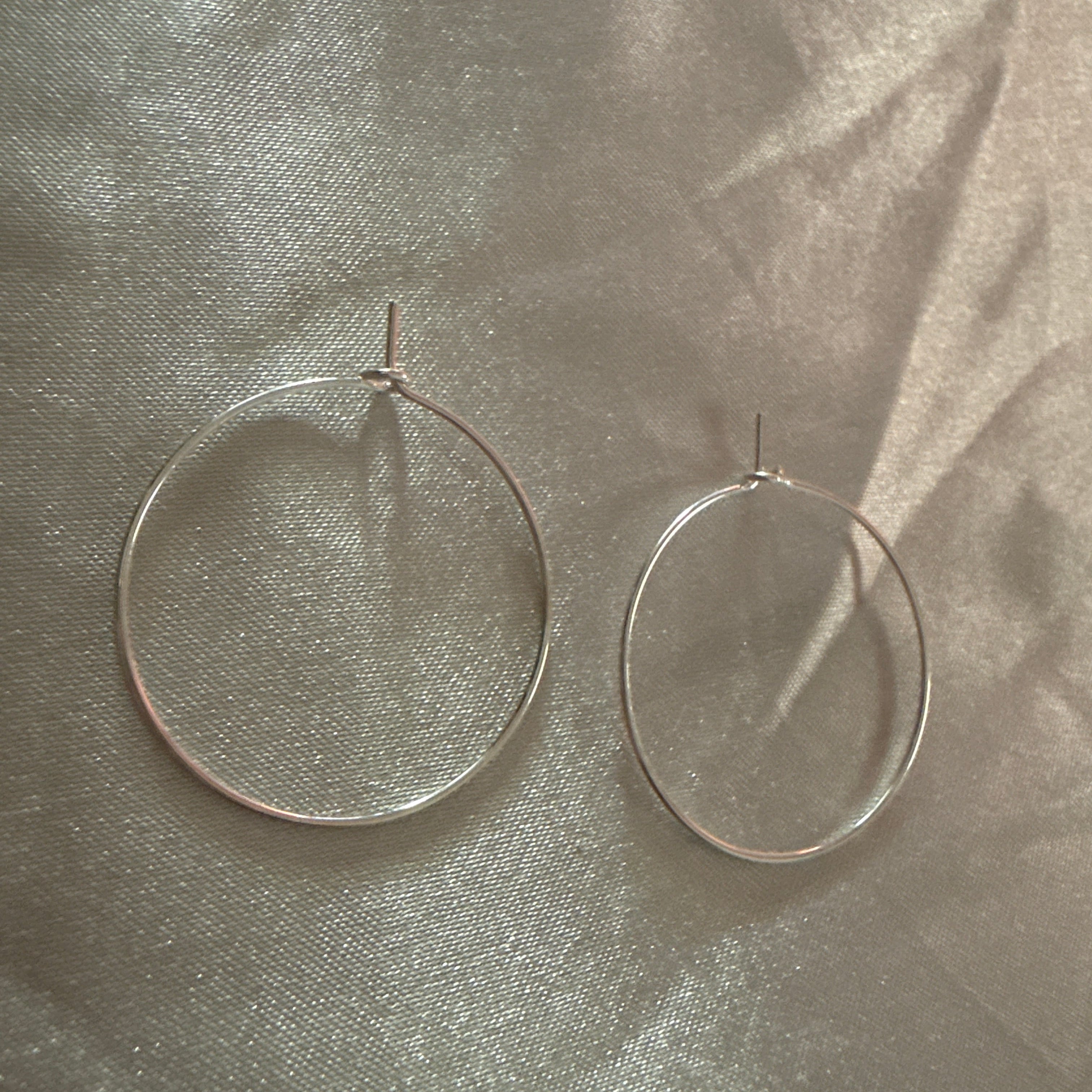 Minimalist Silver Hoop Earrings