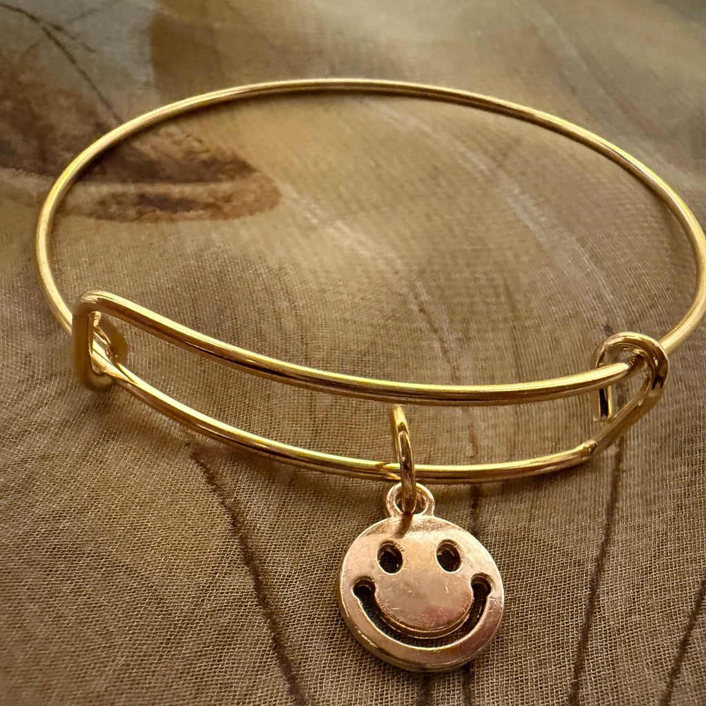 Happy Face Charm Bangle