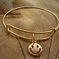 Happy Face Charm Bangle