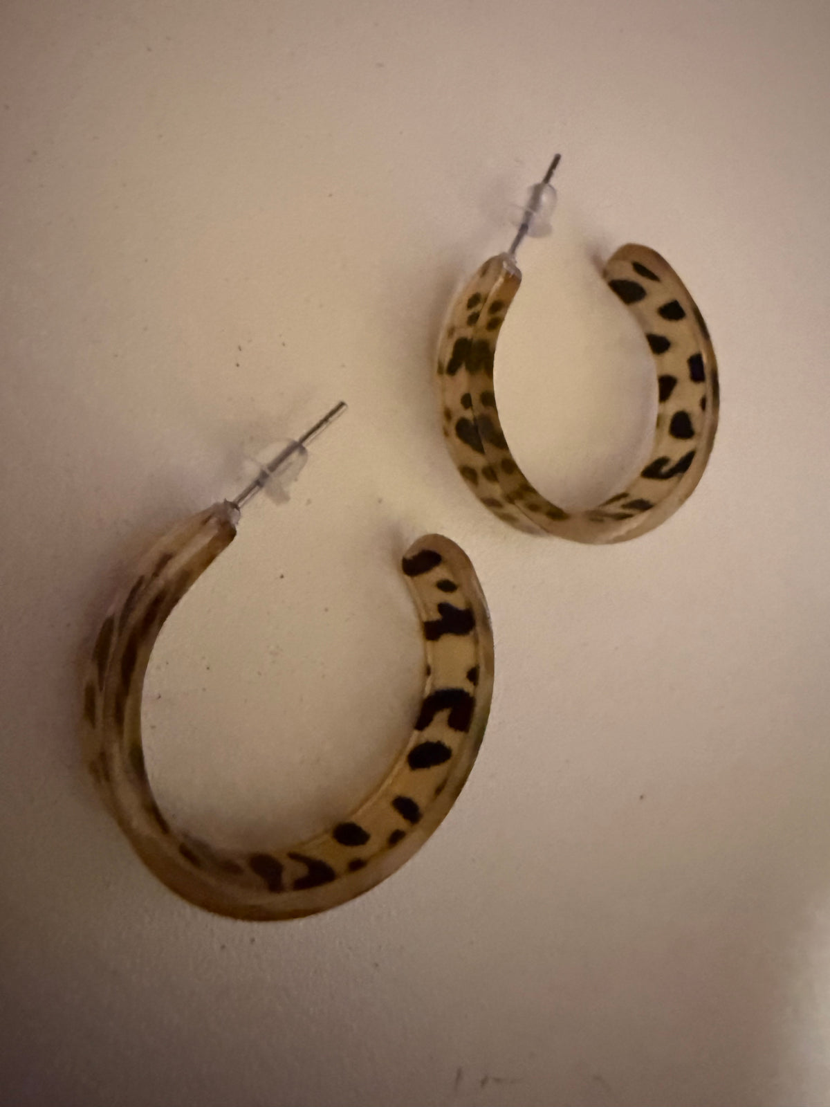 Spotted Leopard Hoop Earrings