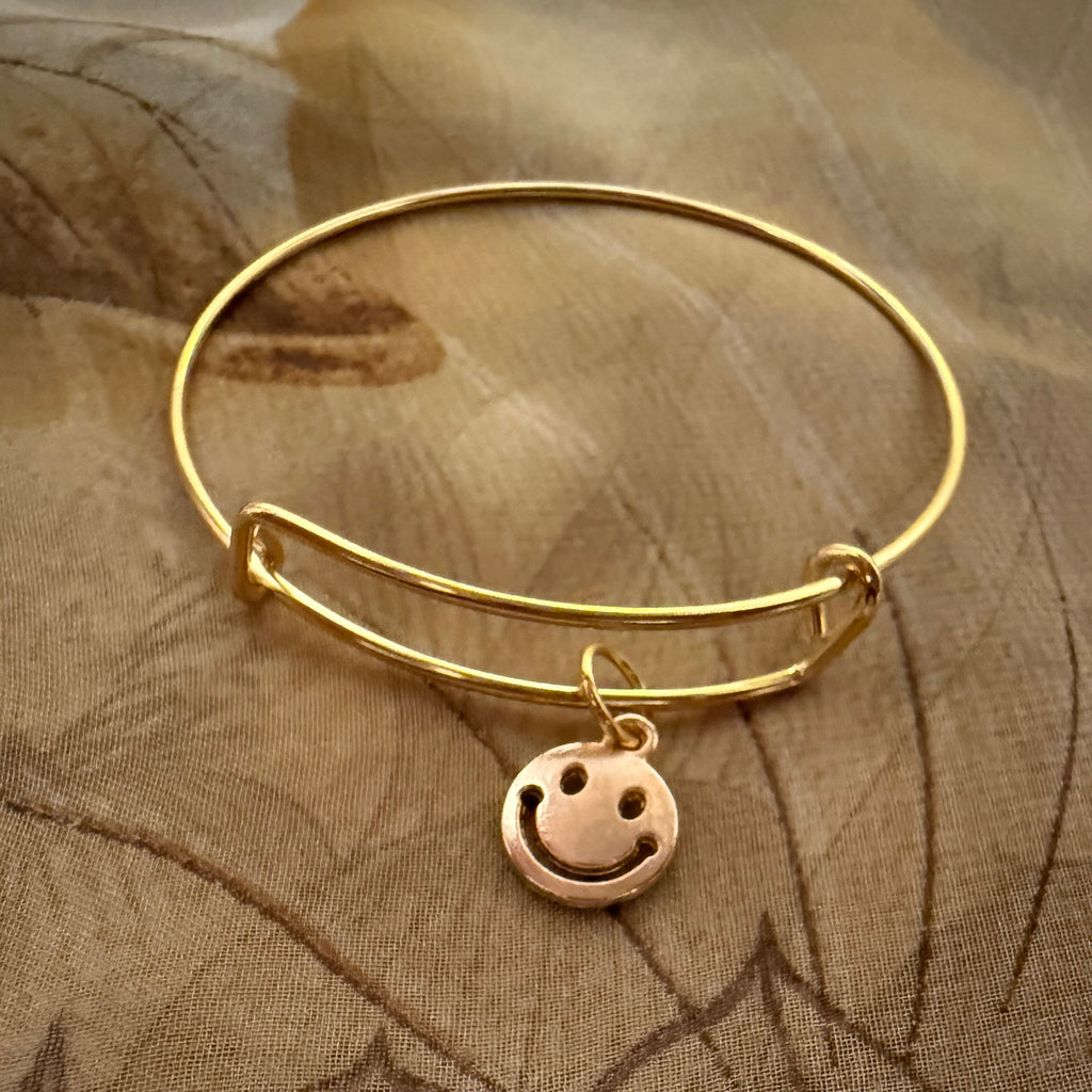 Happy Face Charm Bangle