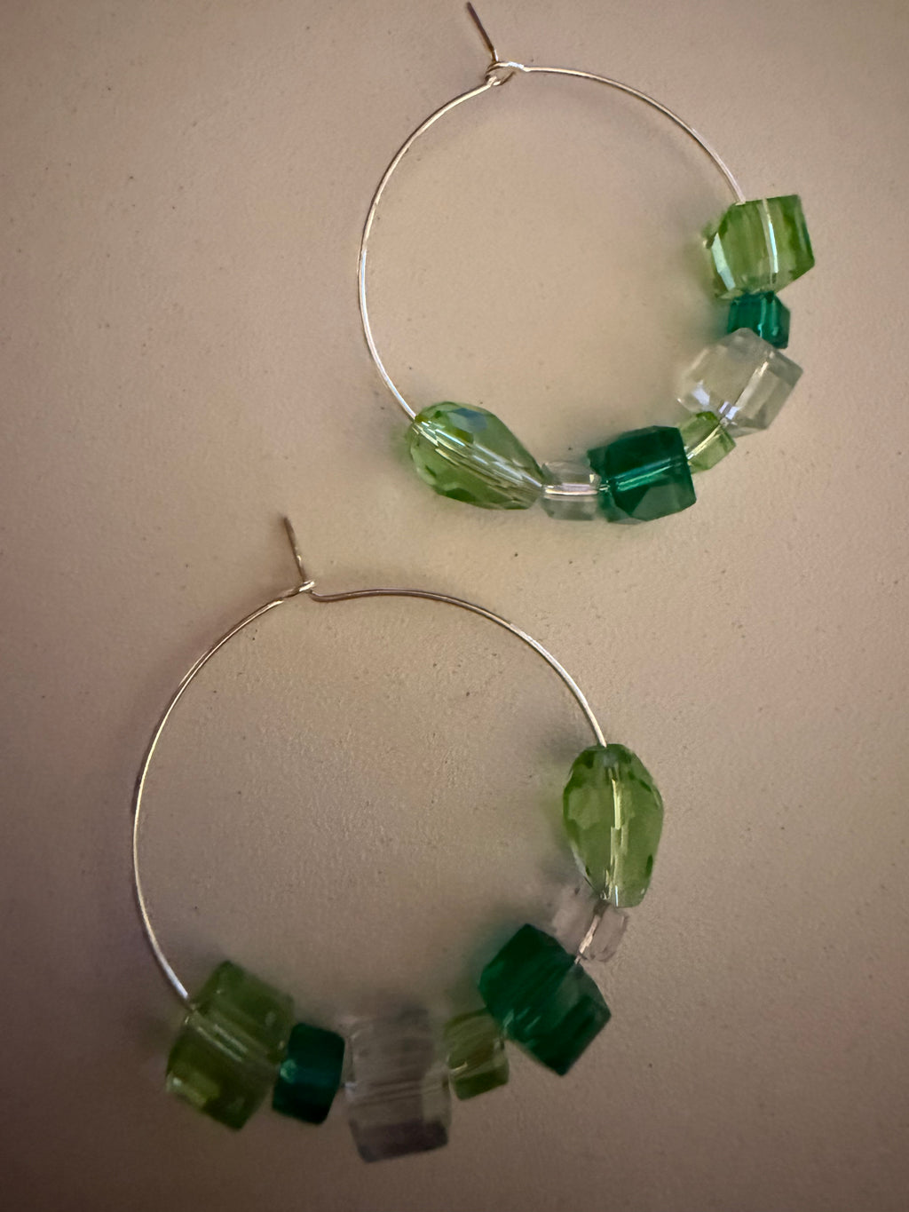 Garden Green Hoop Earrings