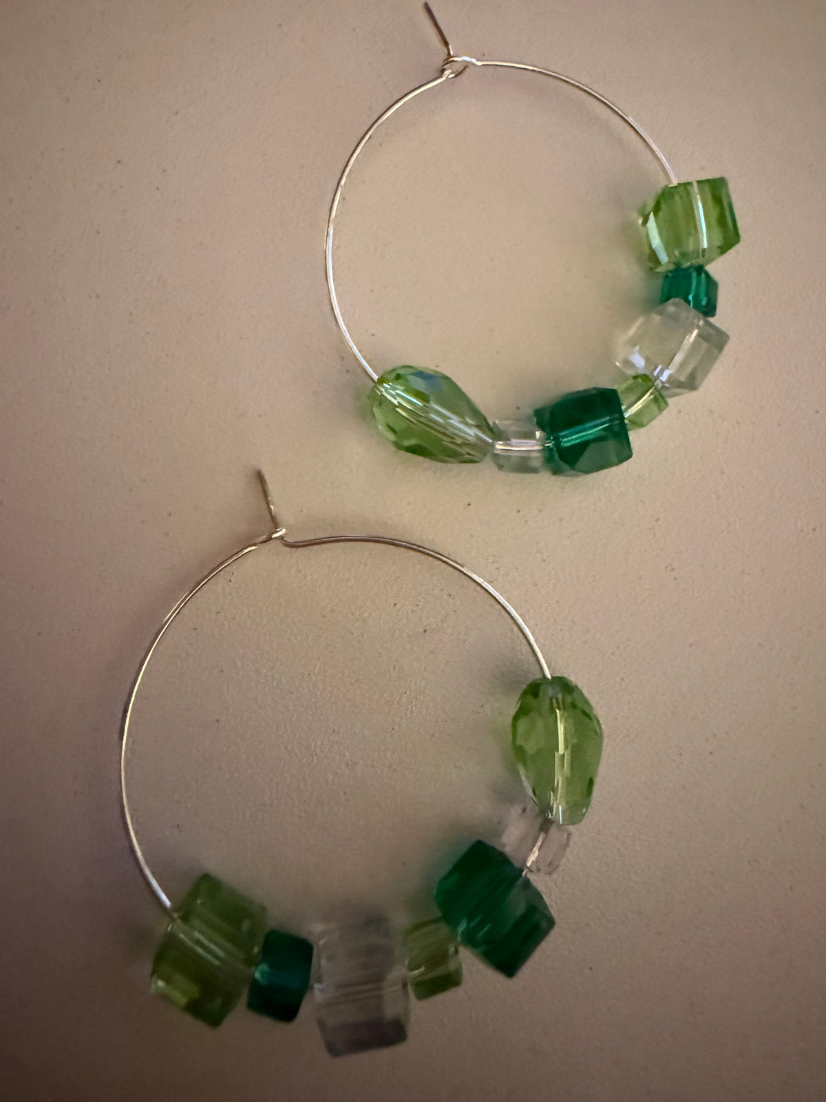 Garden Green Hoop Earrings