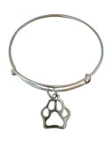 Paw Print Charm Bangle