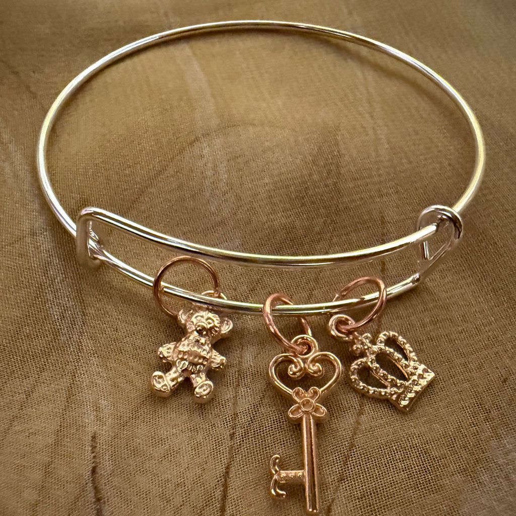 Crown & Key Charm Bracelet