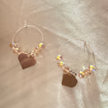 Golden Radiance Heart Earring