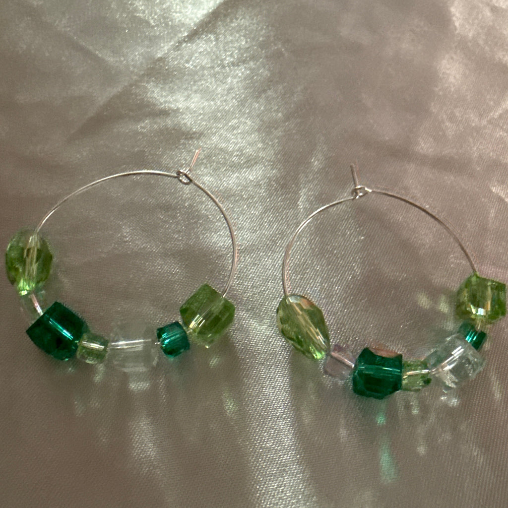 Fresh Bloom Beaded Hoops