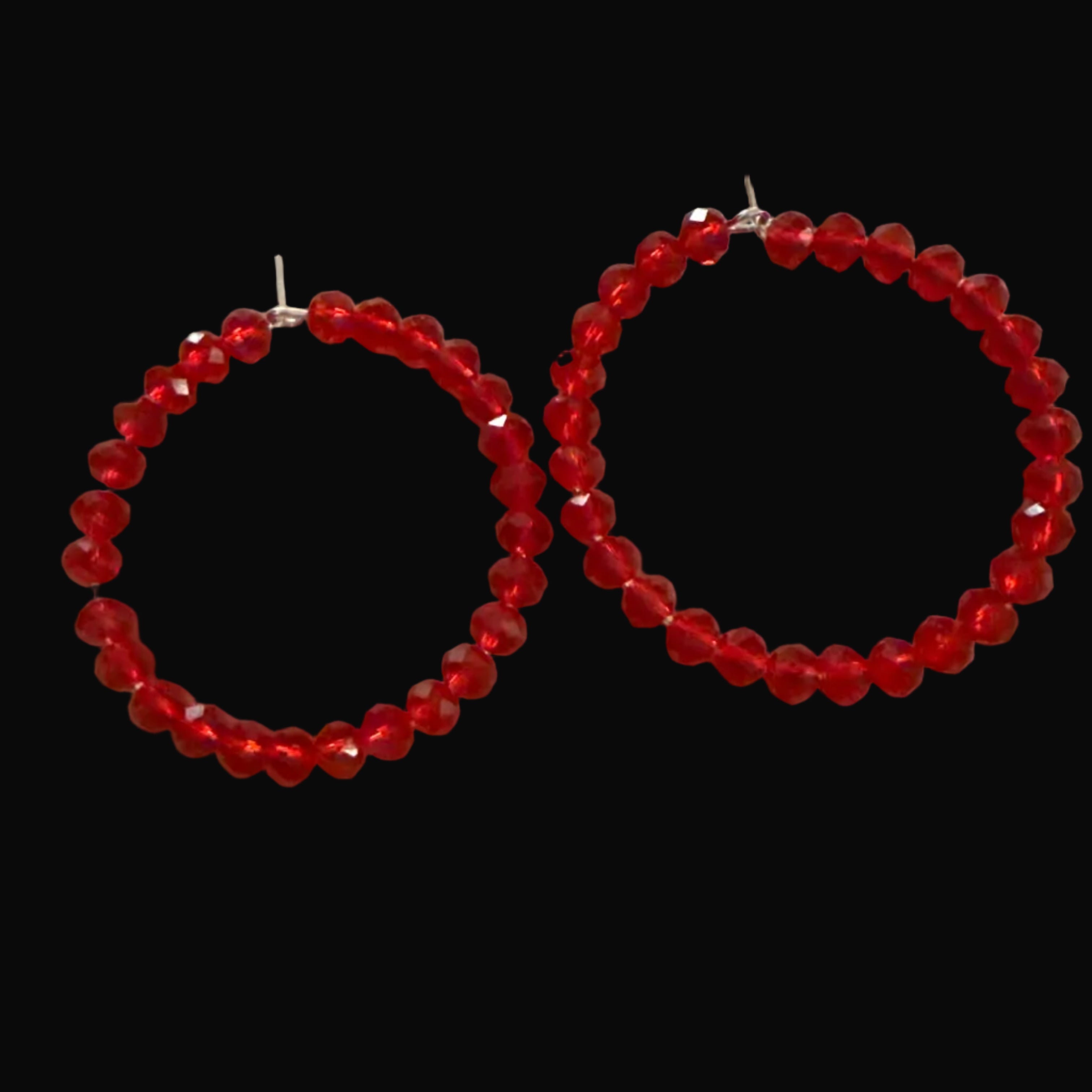 Ruby Radiance Hoops