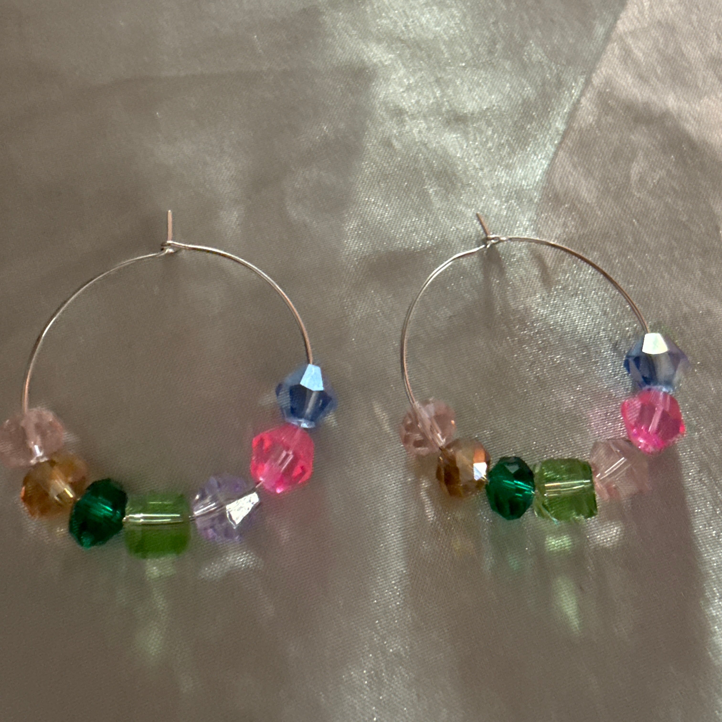 Confetti Sparkle Hoop Earrings