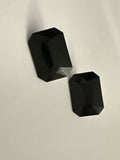 Geometric Black Stud Earrings