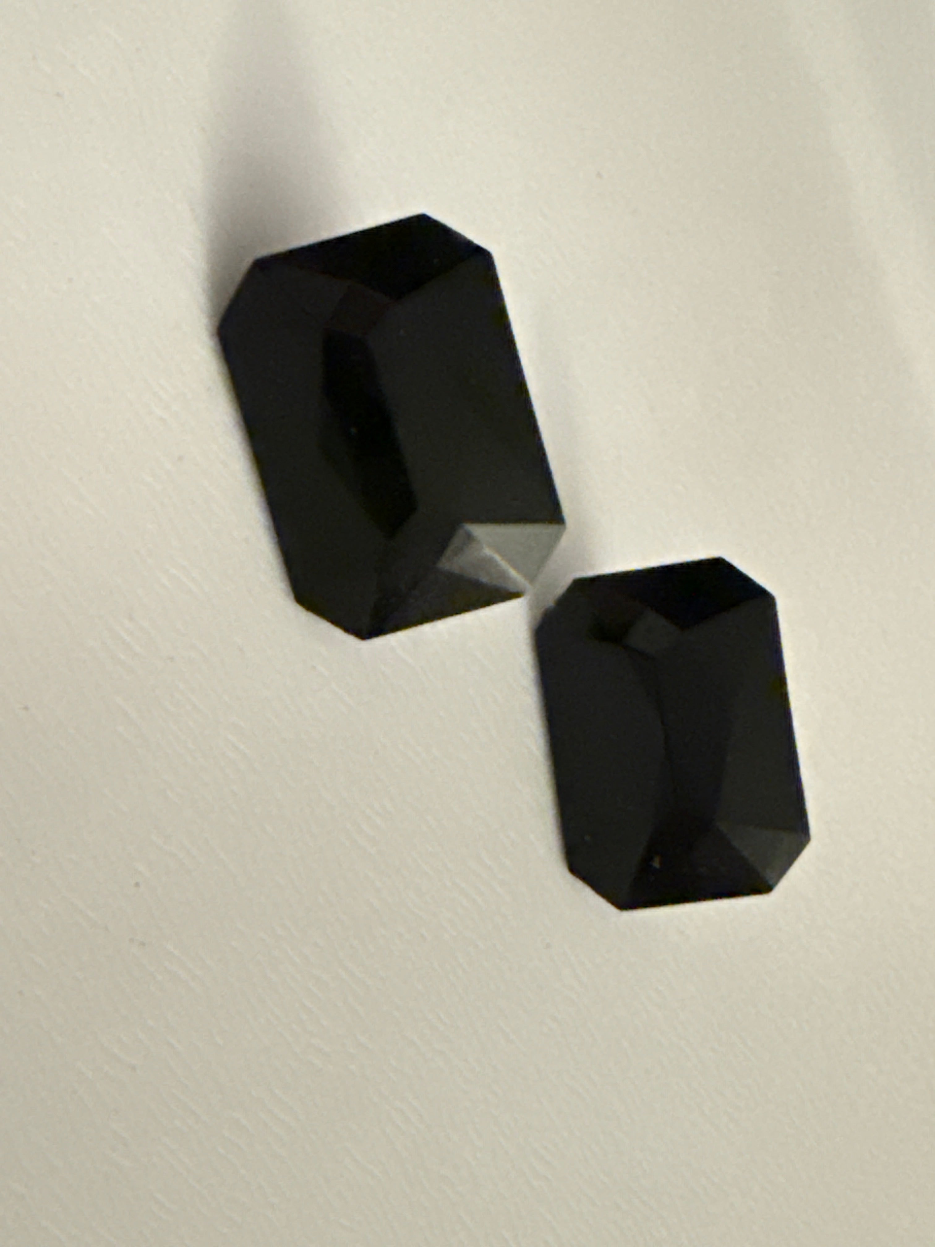 Geometric Black Stud Earrings