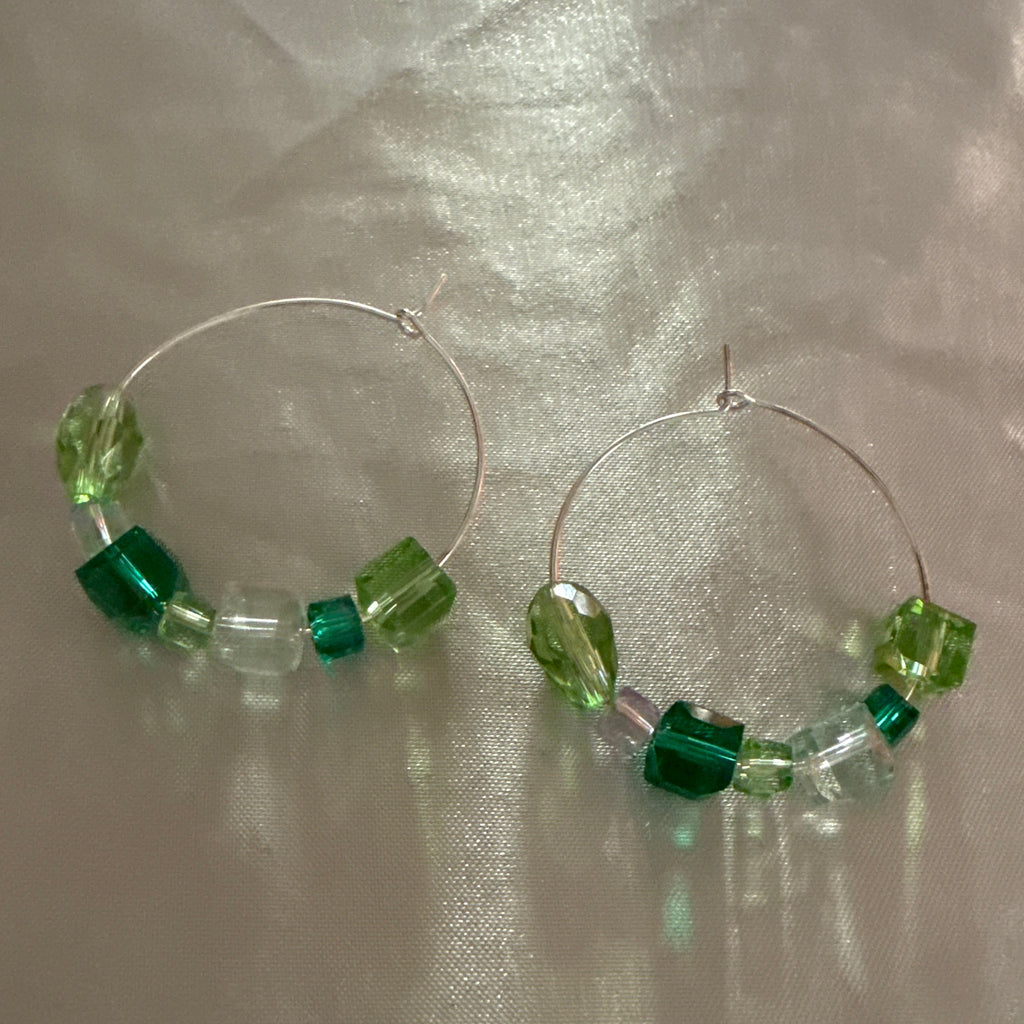 Fresh Bloom Beaded Hoops