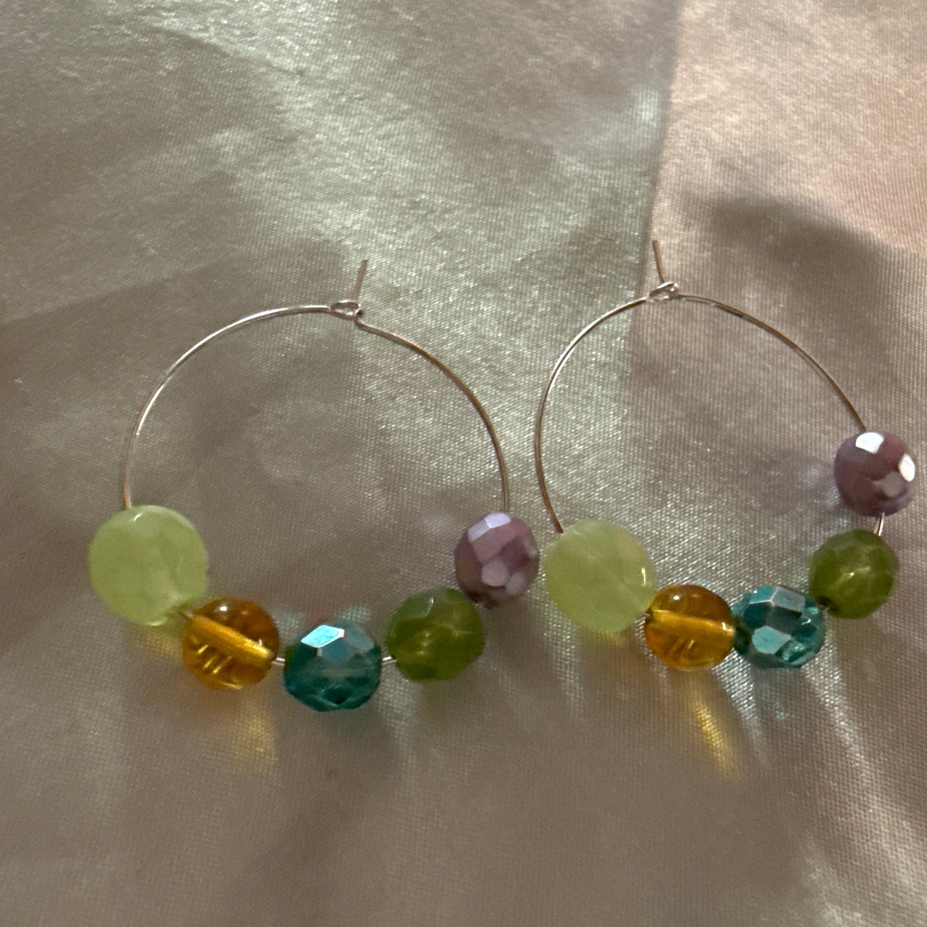 Spring Meadow Hoop Earrings