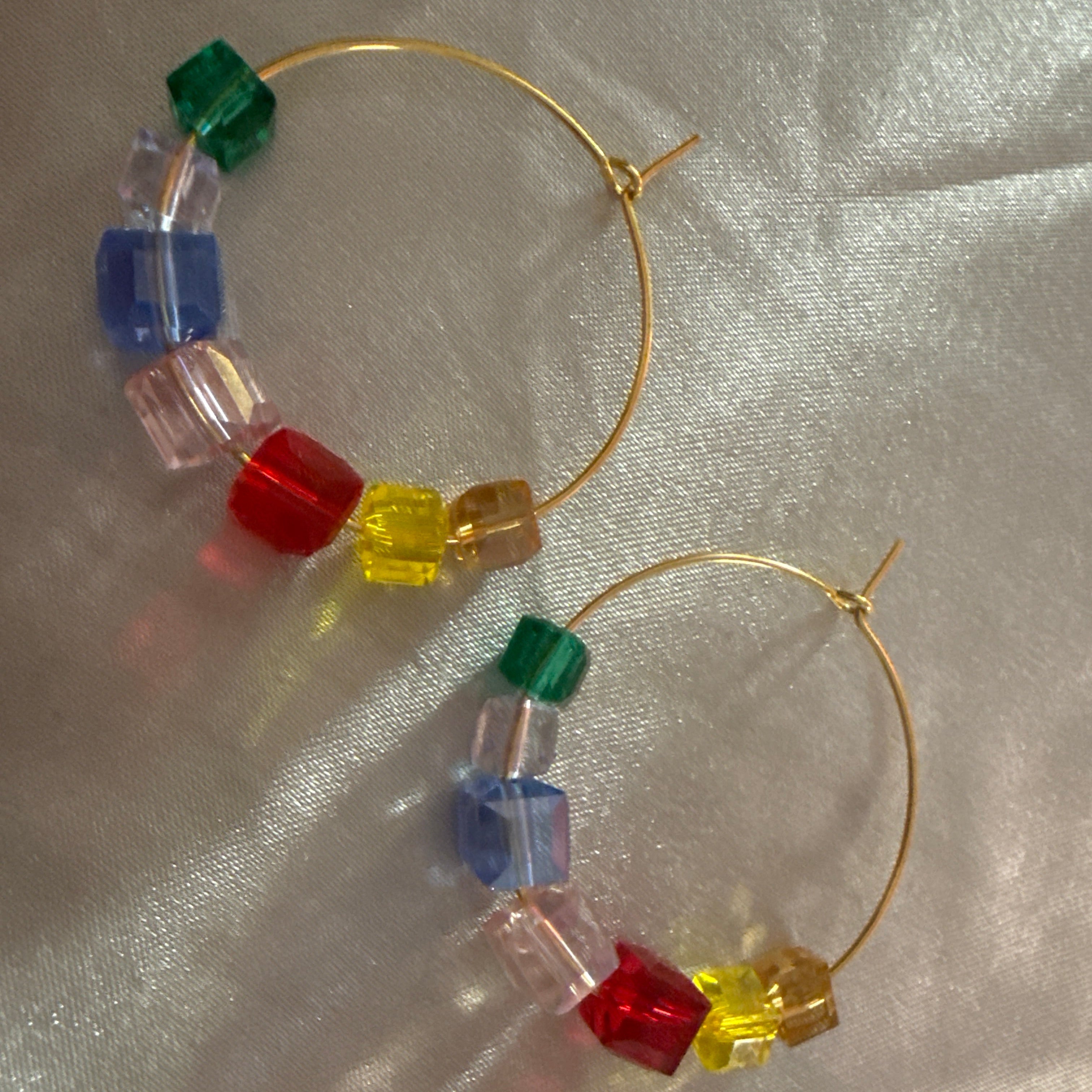 Color Block Hoop Earrings