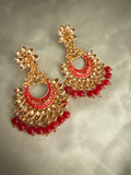 Coral Bloom Statement Earrings