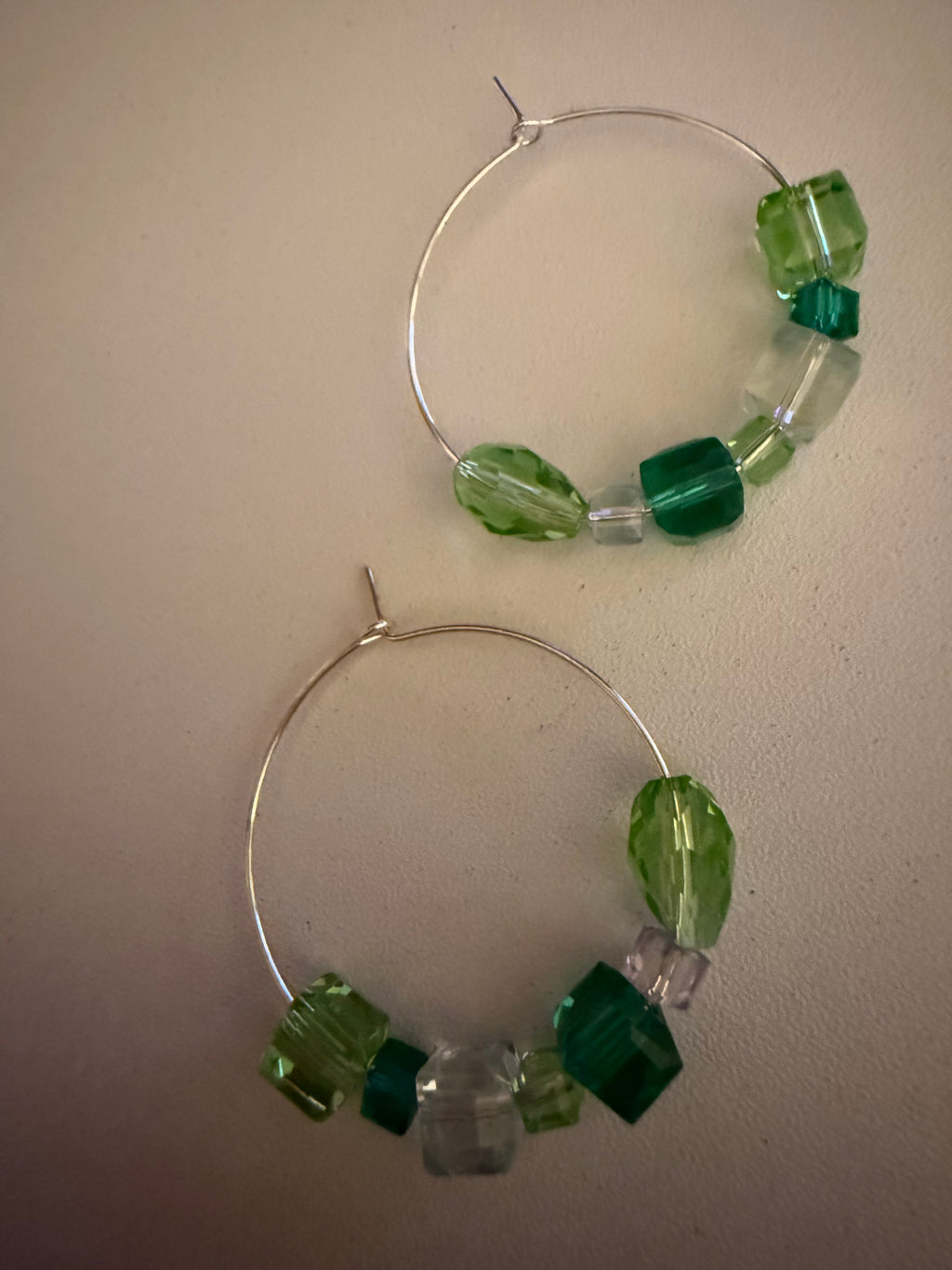 Garden Green Hoop Earrings