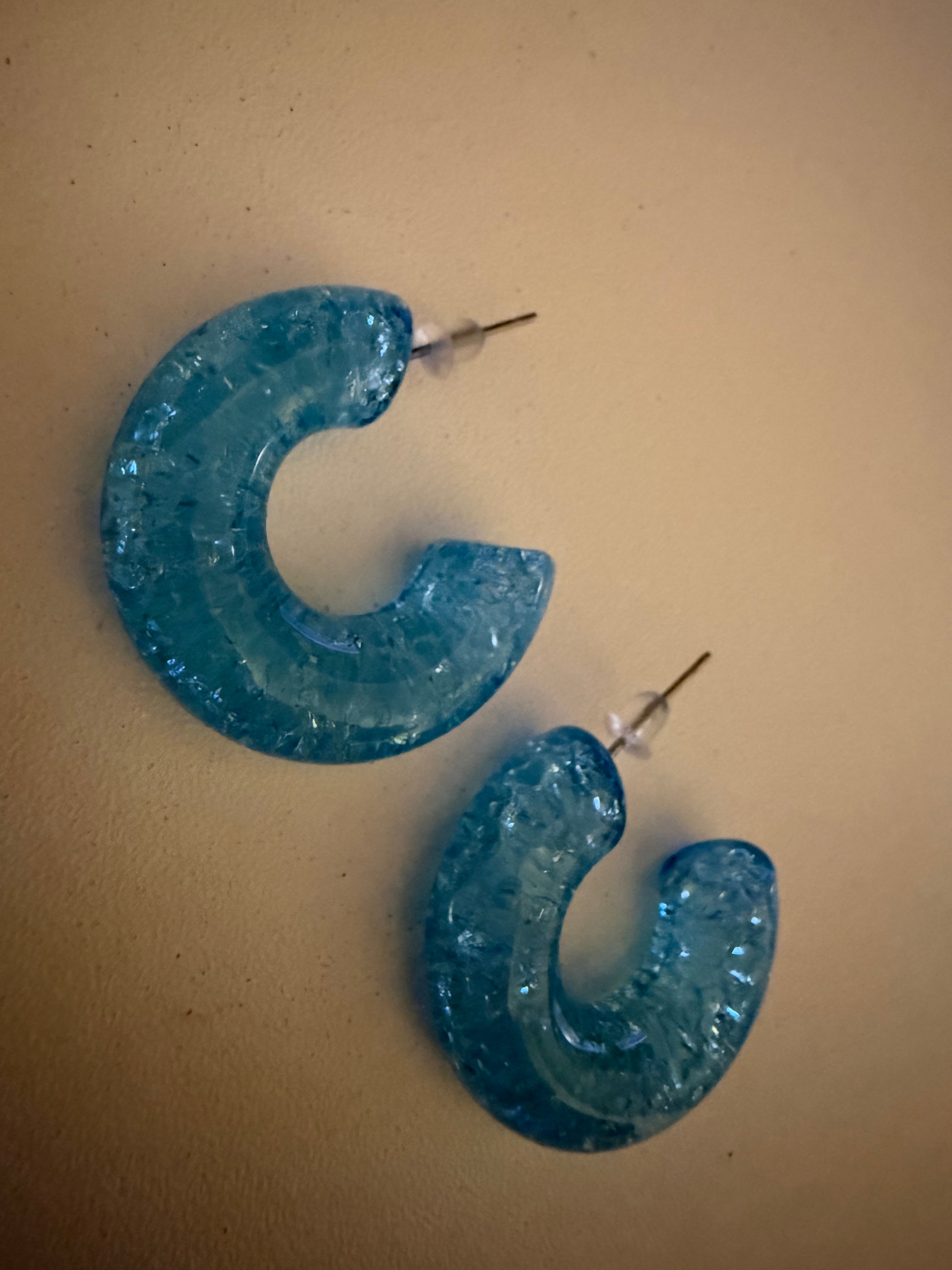 Blue Wave Statement Earrings
