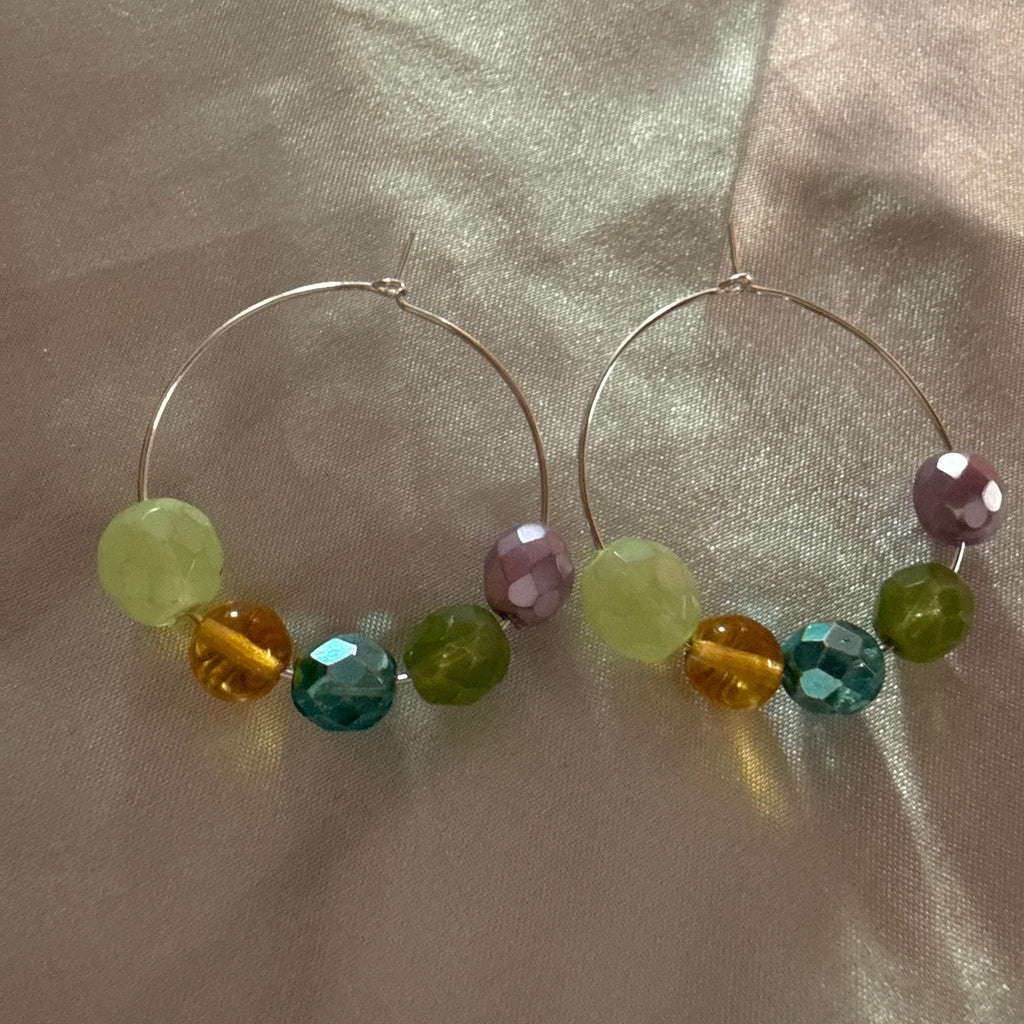 Spring Meadow Hoop Earrings