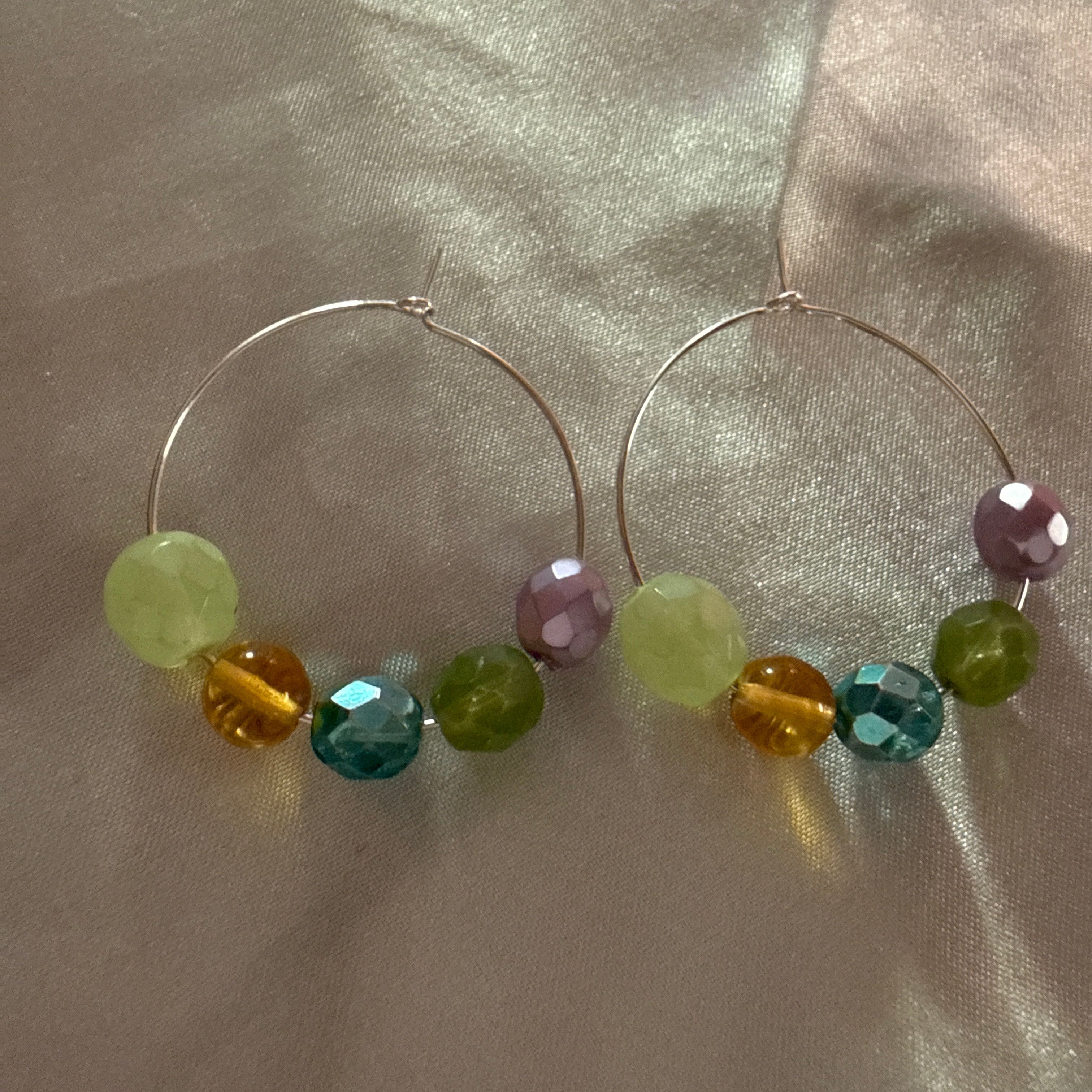 Spring Meadow Hoop Earrings