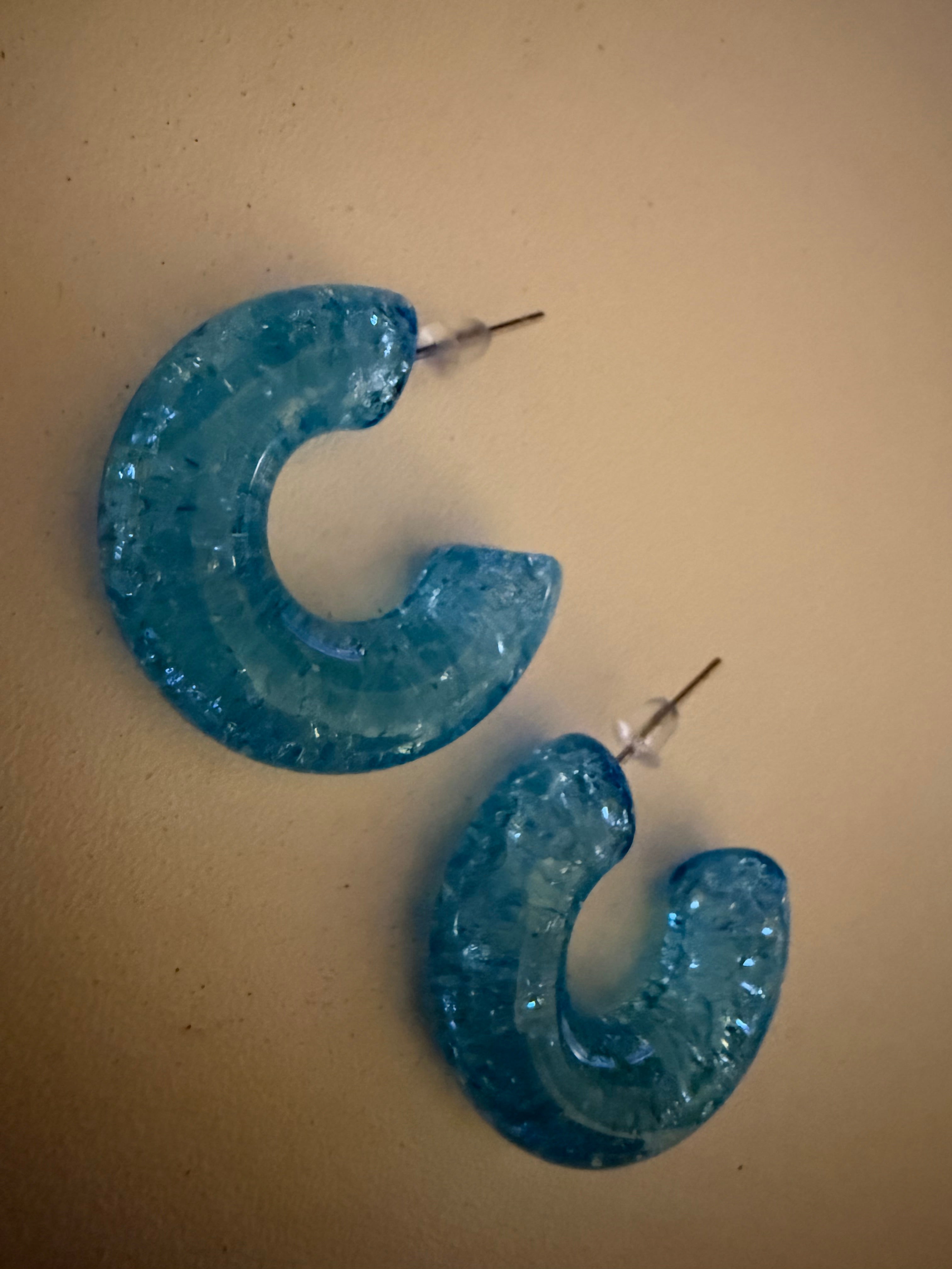 Blue Wave Statement Earrings