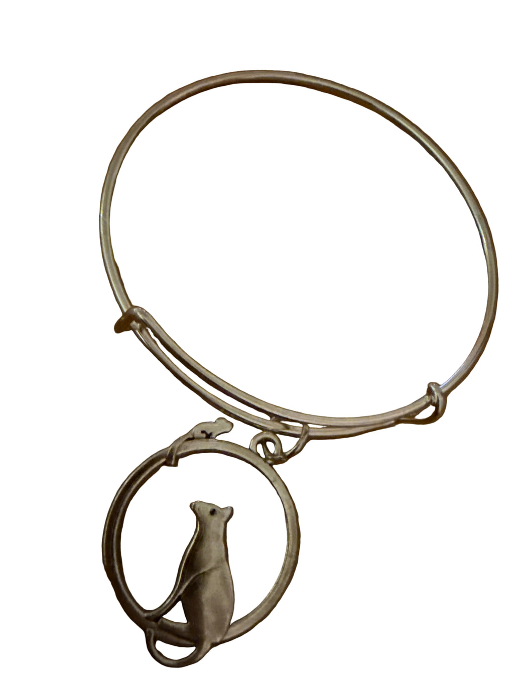 Curious Cat Charm Bangle