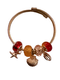 Coastal Sunset Charm Bracelet | Gold Seashell & Starfish Bracelet