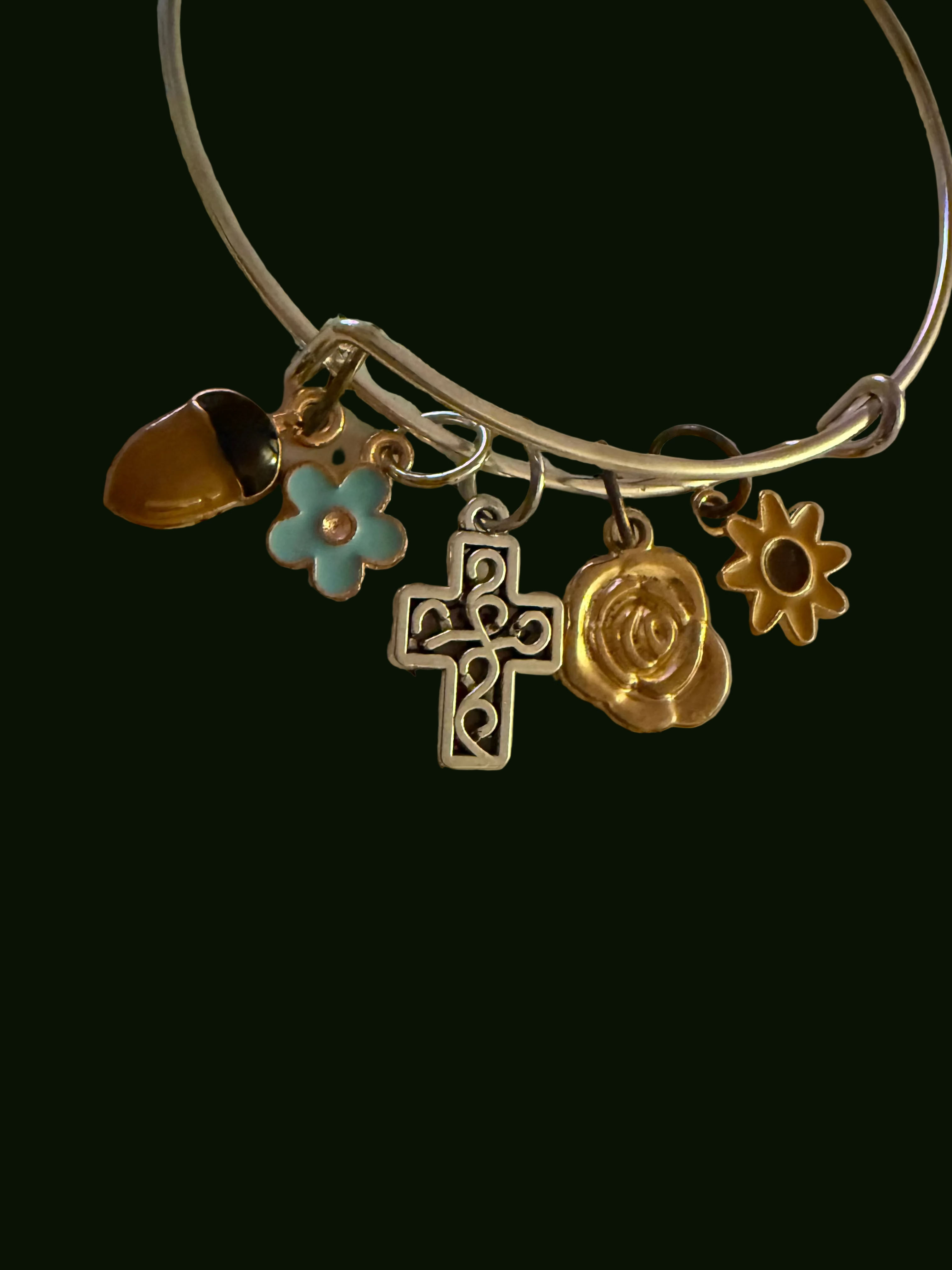 Faith in Bloom Mixed-Metal Charm Bracelet