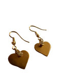 Golden Heart Drop Earrings