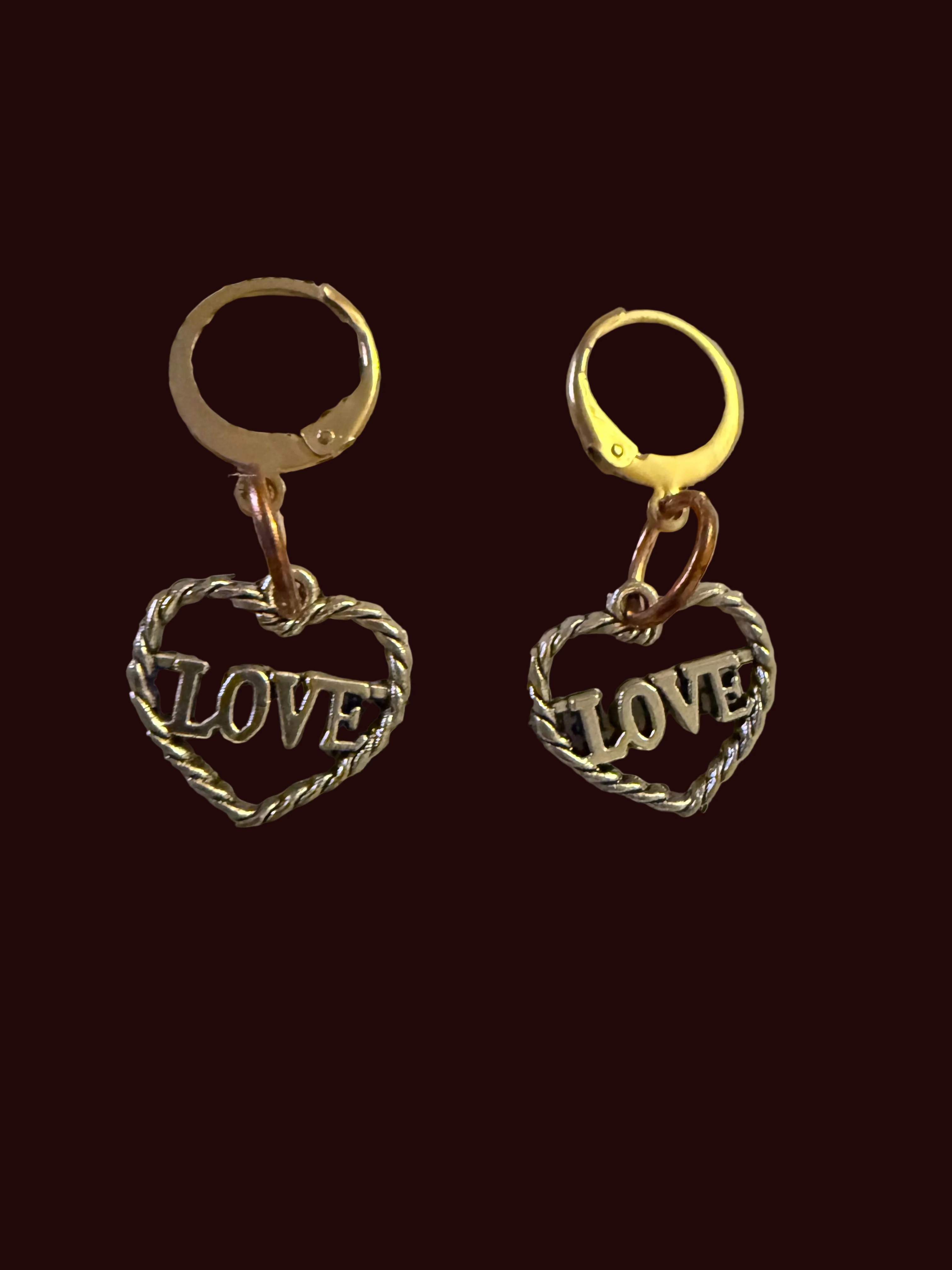 Love Heart Charm Earrings
