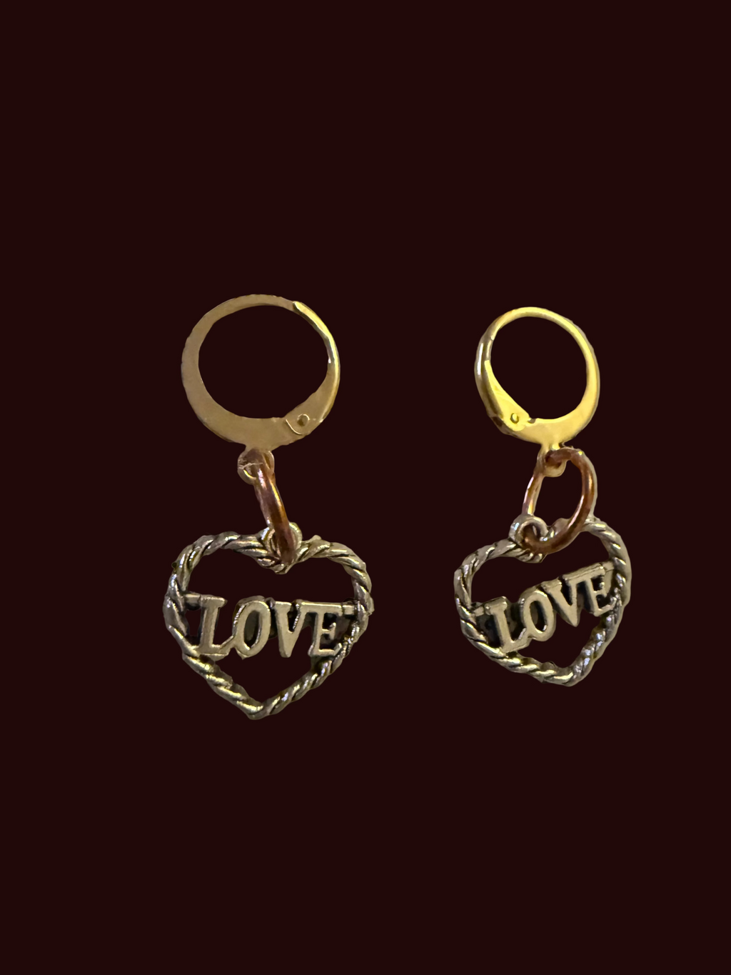 Love Heart Charm Earrings