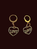 Love Heart Charm Earrings