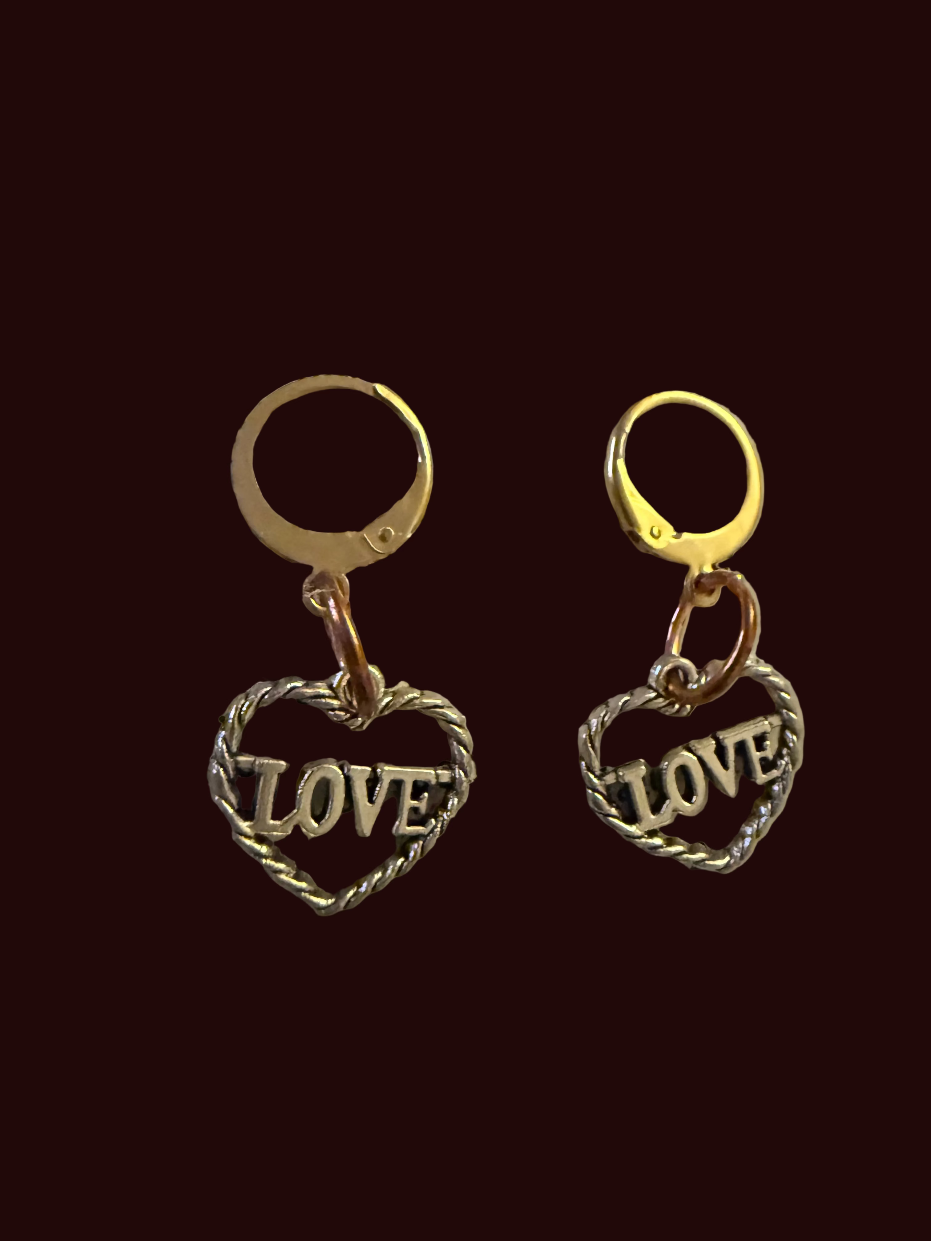 Love Heart Charm Earrings