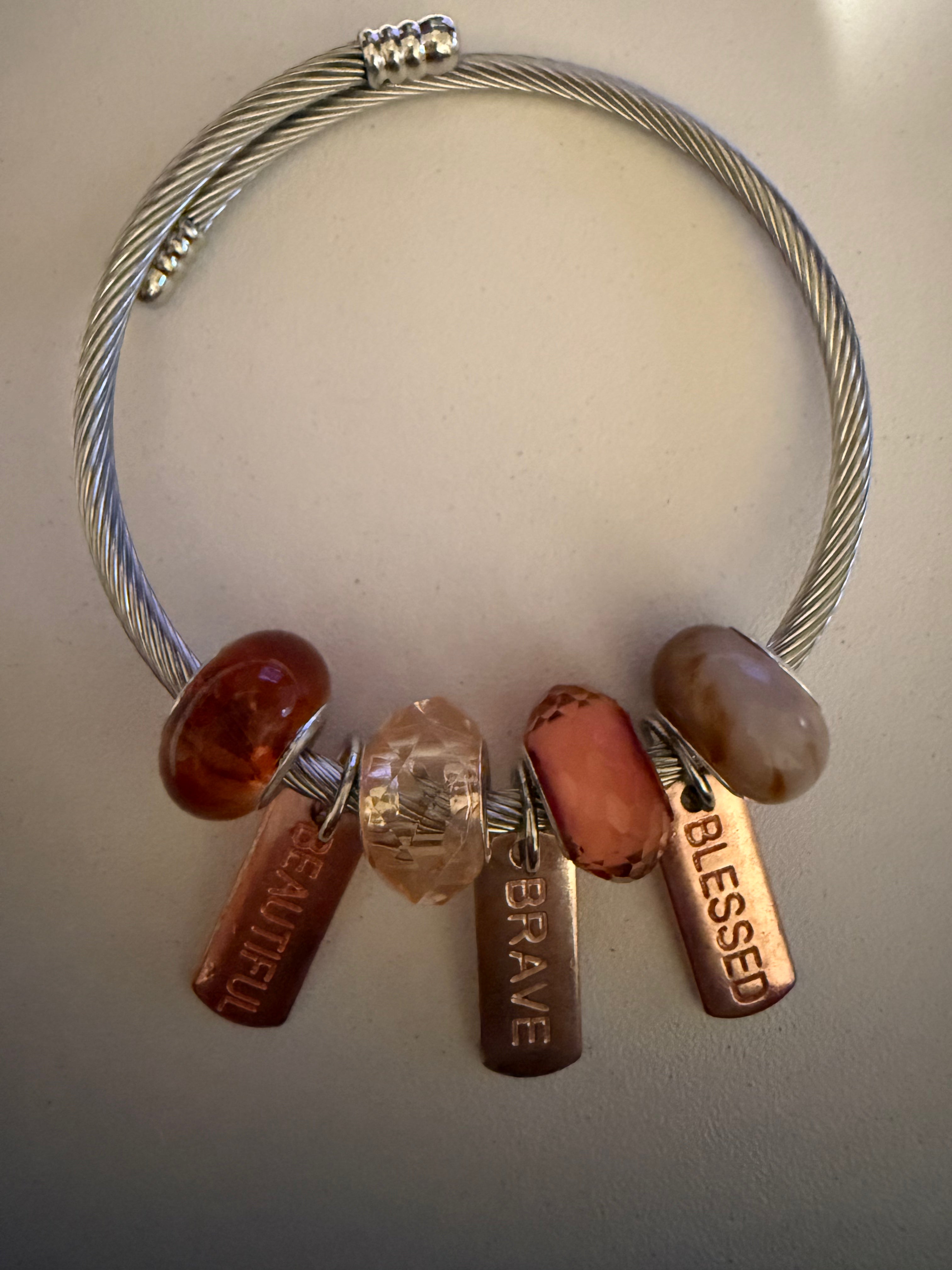 Words of Encouragement Charm Bracelet