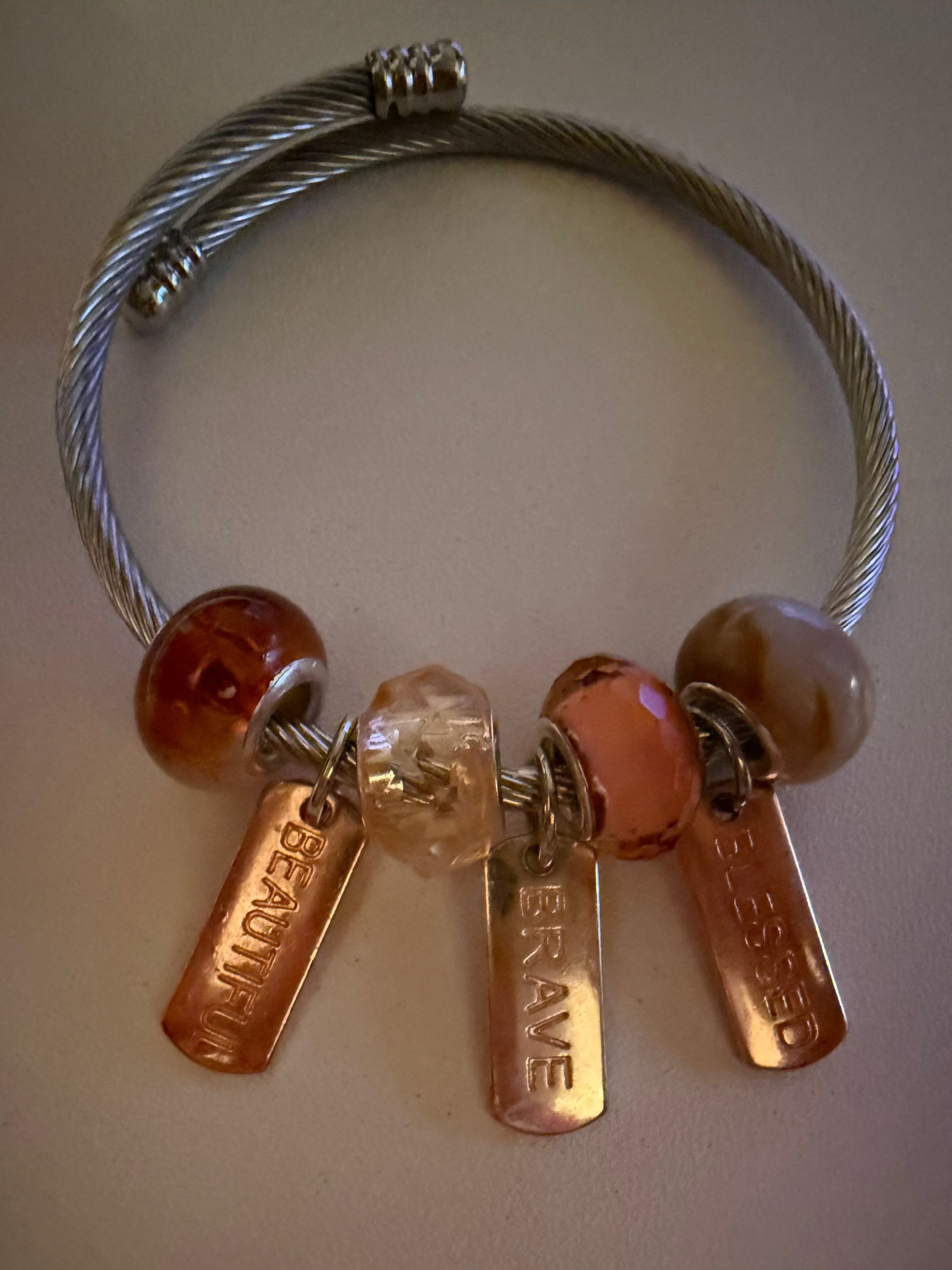 Words of Encouragement Charm Bracelet