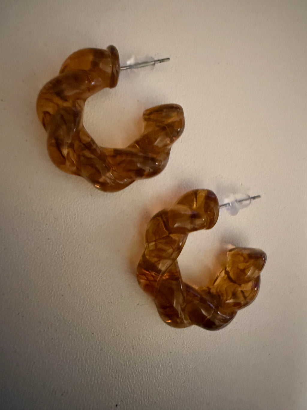 Amber Glow Hoop Earrings